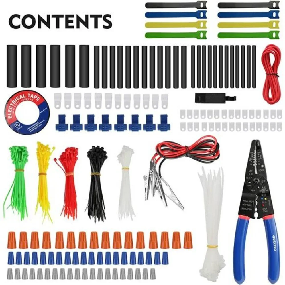 582-piece Crimp Terminals, Wire Connectors, Heat Shrink Tube, Electrical Repair